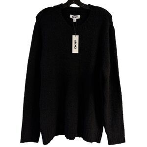 NWT Men’s DKNY Black Boucle Cozy Sweater Size L